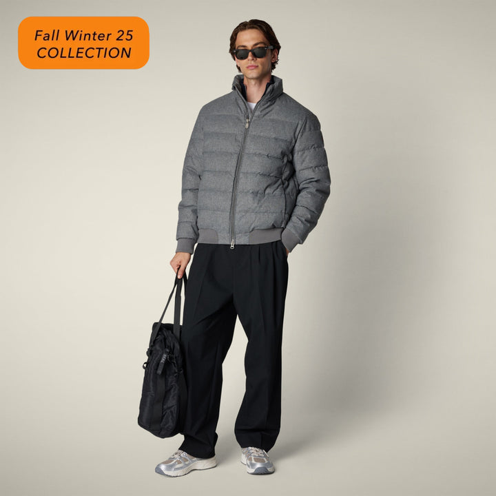 【MAN】HERBIE D32420M FLAN MID GREY MELANGE / M