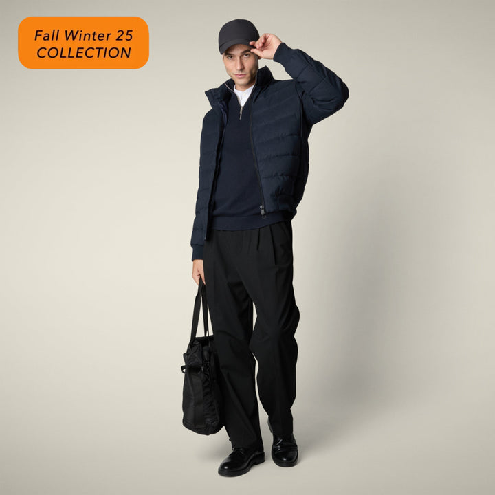 【MAN】HERBIE D32420M FLAN NAVY BLUE MELANGE / S