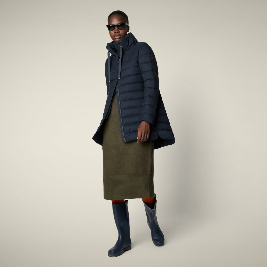 【WOMAN】JUNE D42466W FLAN NAVY BLUE MELANGE / 1