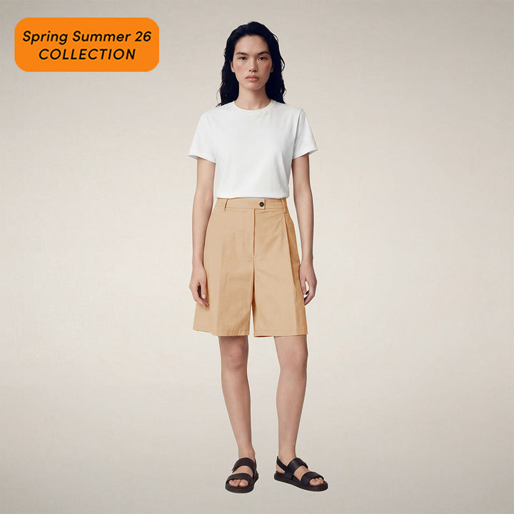 【WOMAN】ASAP PLEAT SHORTS W DB2055W GABA
