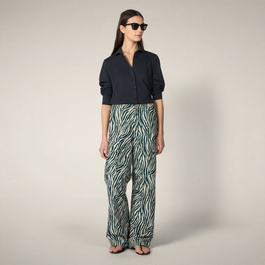 【WOMAN】OMW PRINTED CARGOS W DP2694W SOBY