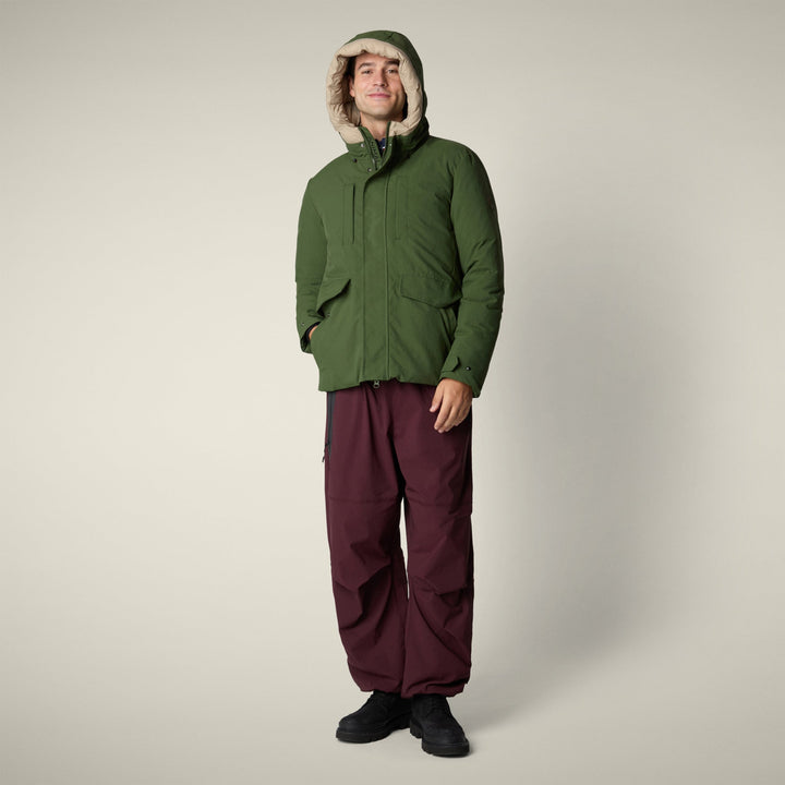 【MAN】ENZO P32292M COTO PINE GREEN/STONE BEIGE / S