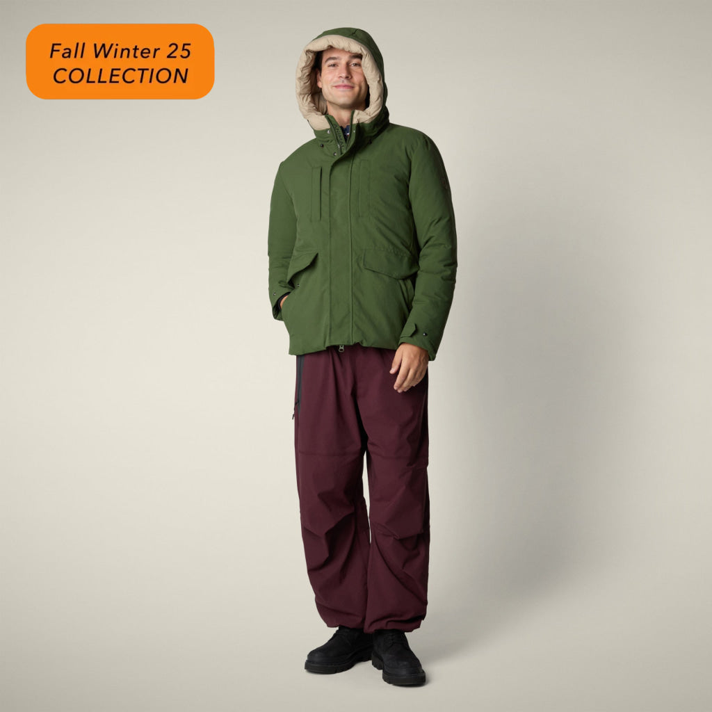 【MAN】ENZO P32292M COTO PINE GREEN/STONE BEIGE / S