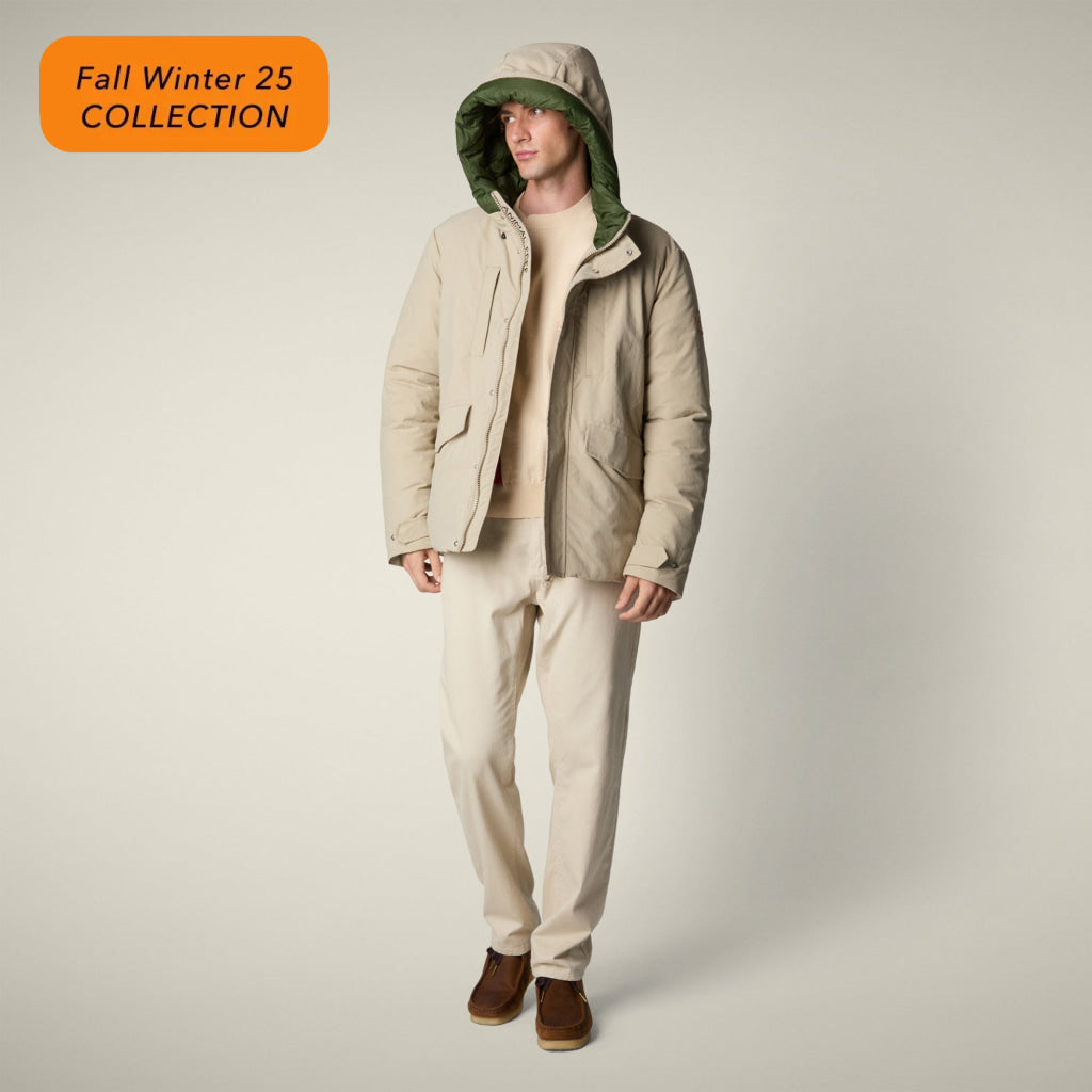 【MAN】ENZO P32292M COTO STONE BEIGE/PINE GREEN / S